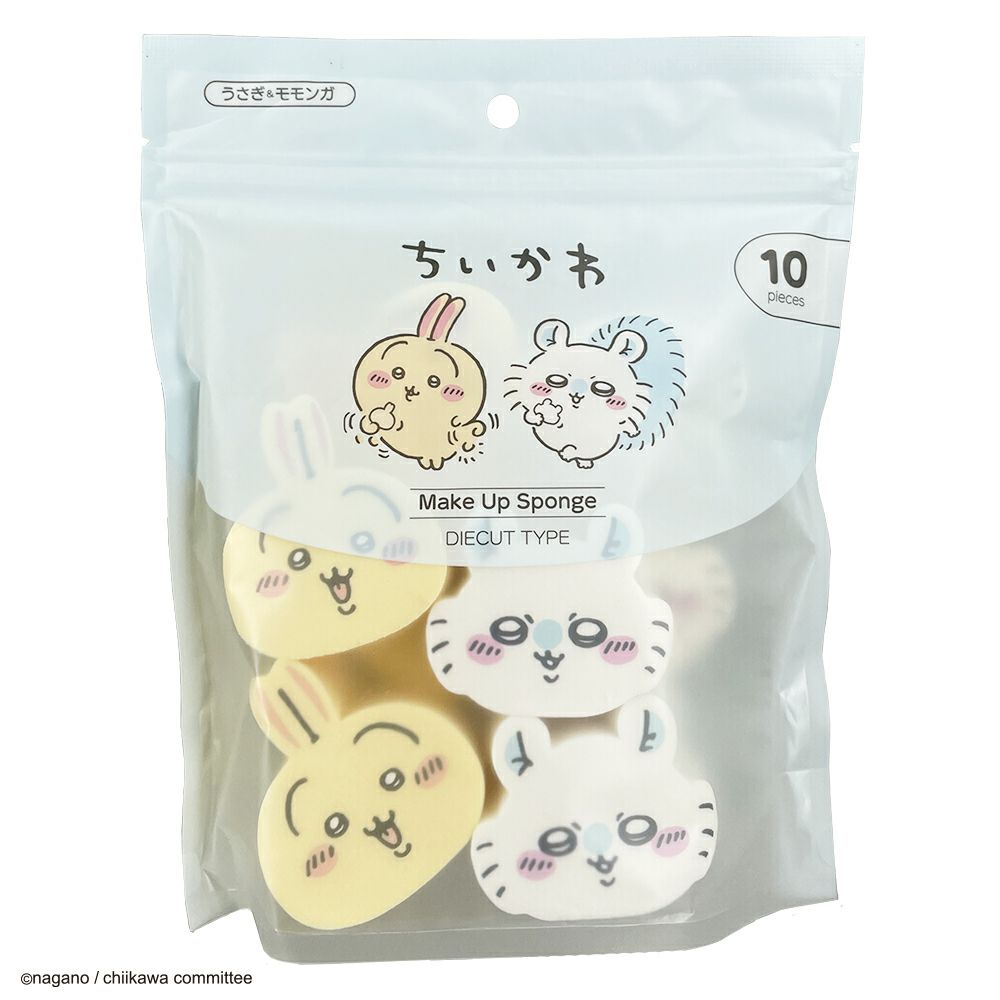 新品　ちいかわ　メイクアップスポンジ ハチワレ　うさぎ　モモンガ　280個 ちいかわ メイクアップスポンジ ＜うさぎ＆モモンガ 10個入り