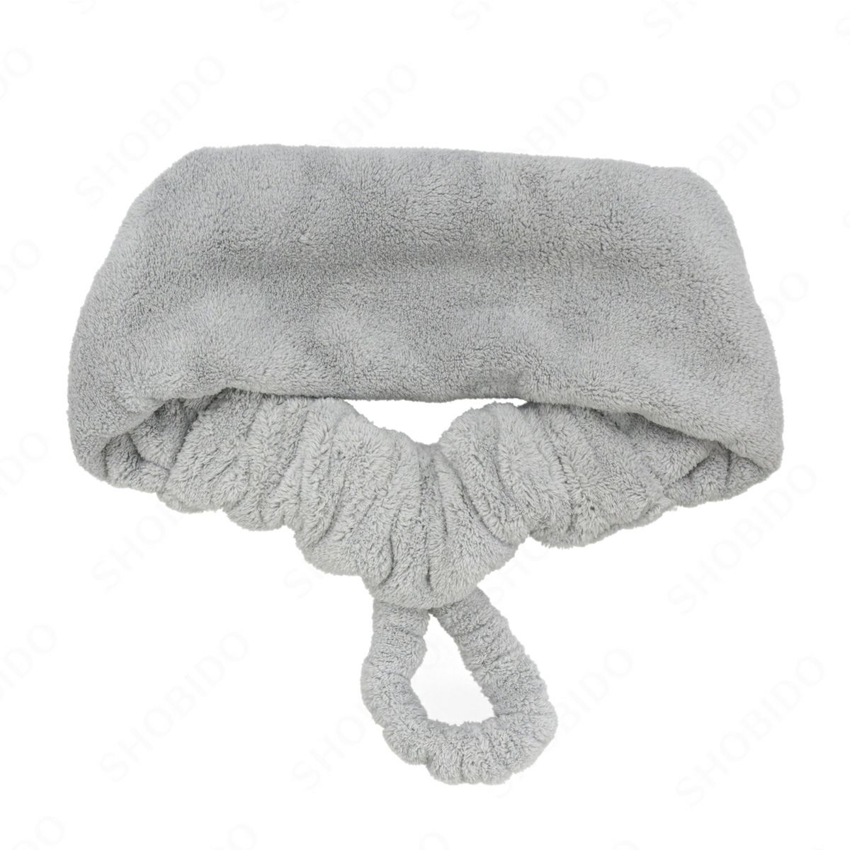 リング付ヘアターバン ブルーグレー