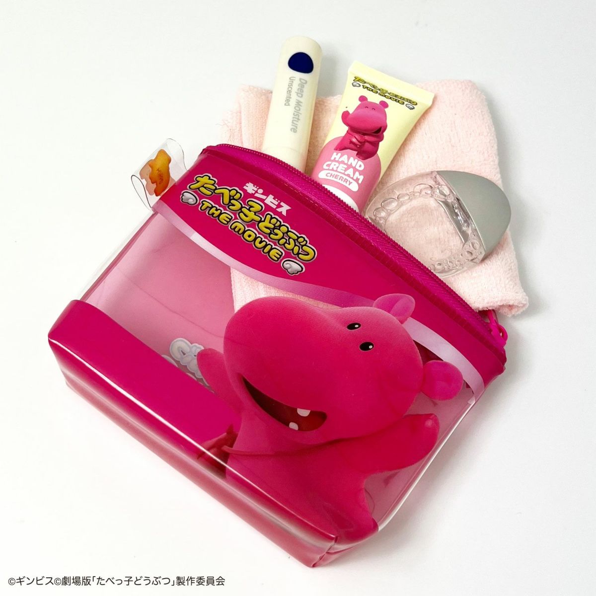 ギンビス たべっ子どうぶつ THE MOVIE ポーチ&ハンドクリームセット ＜ かばちゃん ＞