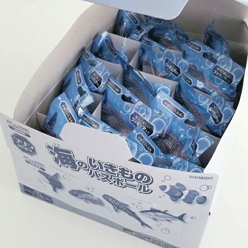 【ケース商品】【1箱/15個セット】バスボール 海の生き物 全5種類 ＜マリンの香り＞