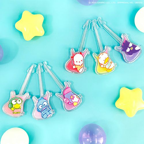 【ケース商品】(1箱 6個入) はぴたんぶい アクリルスタンド付き シークレットギターリップグロスパレットセット ＜ 全6種 ＞