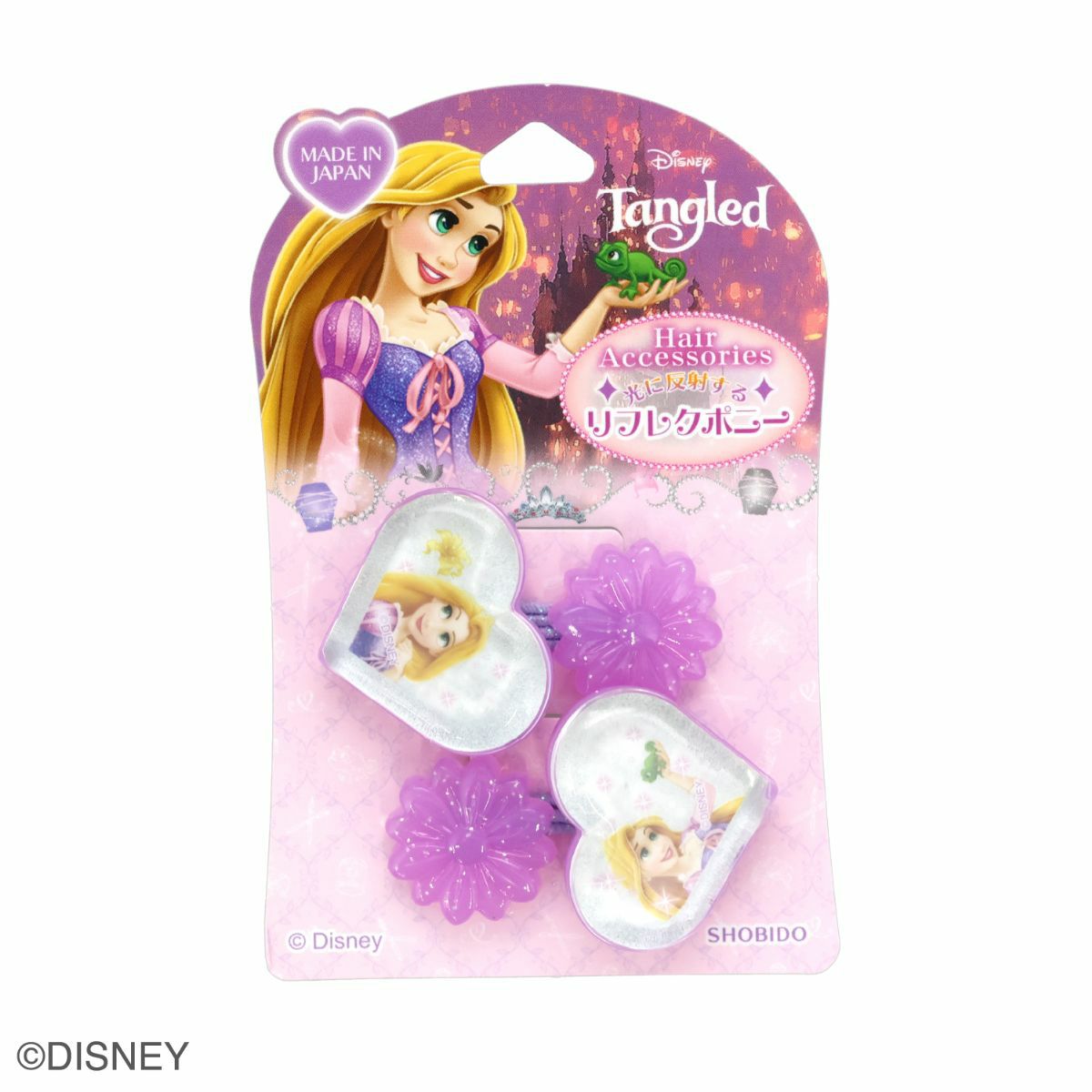Disney ヘアゴム リフレクヘアポニー ハート型 ＜ ラプンツェル ＞