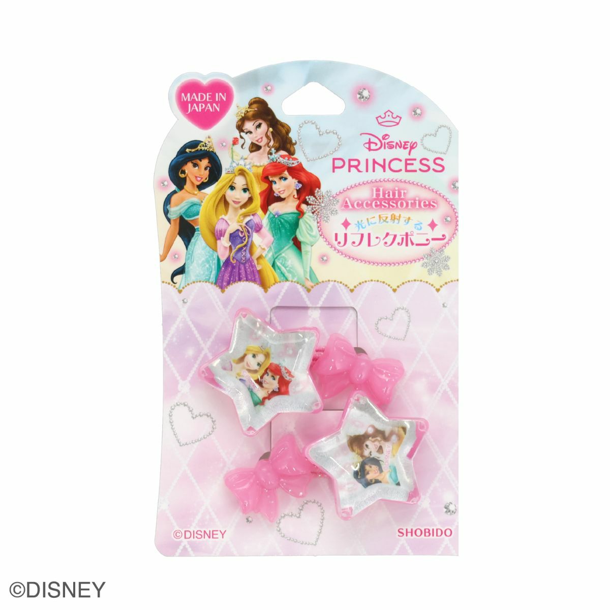 Disney ヘアゴム リフレクヘアポニー 星型 ＜ ディズニープリンセス＞