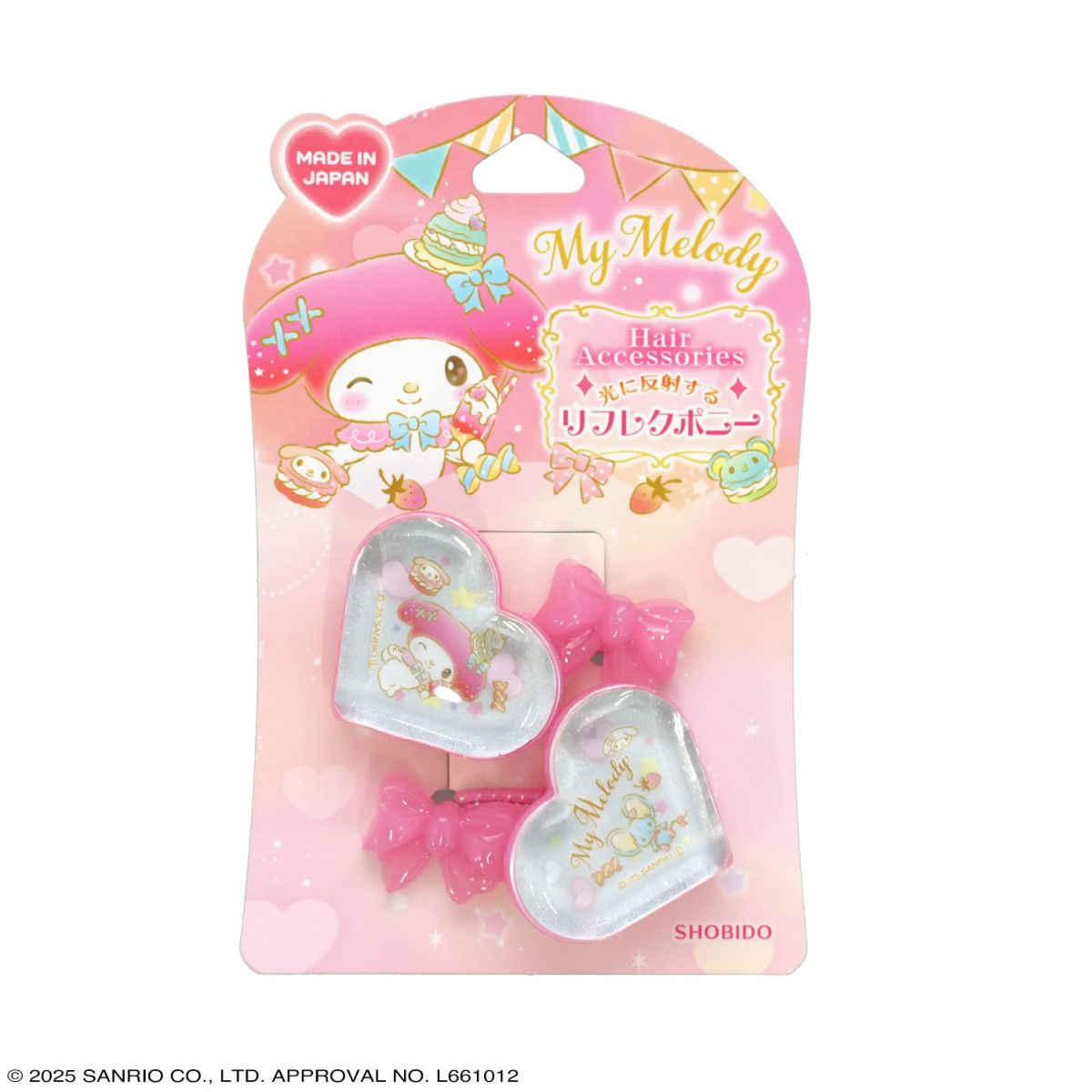 サンリオキャラクターズ ヘアゴム リフレクヘアポニー ハート型 ＜ マイメロディ ＞