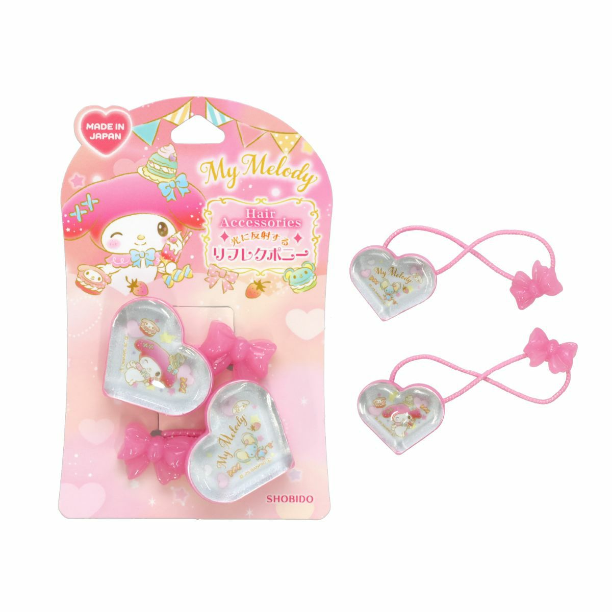 サンリオキャラクターズ ヘアゴム リフレクヘアポニー ハート型 ＜ マイメロディ ＞