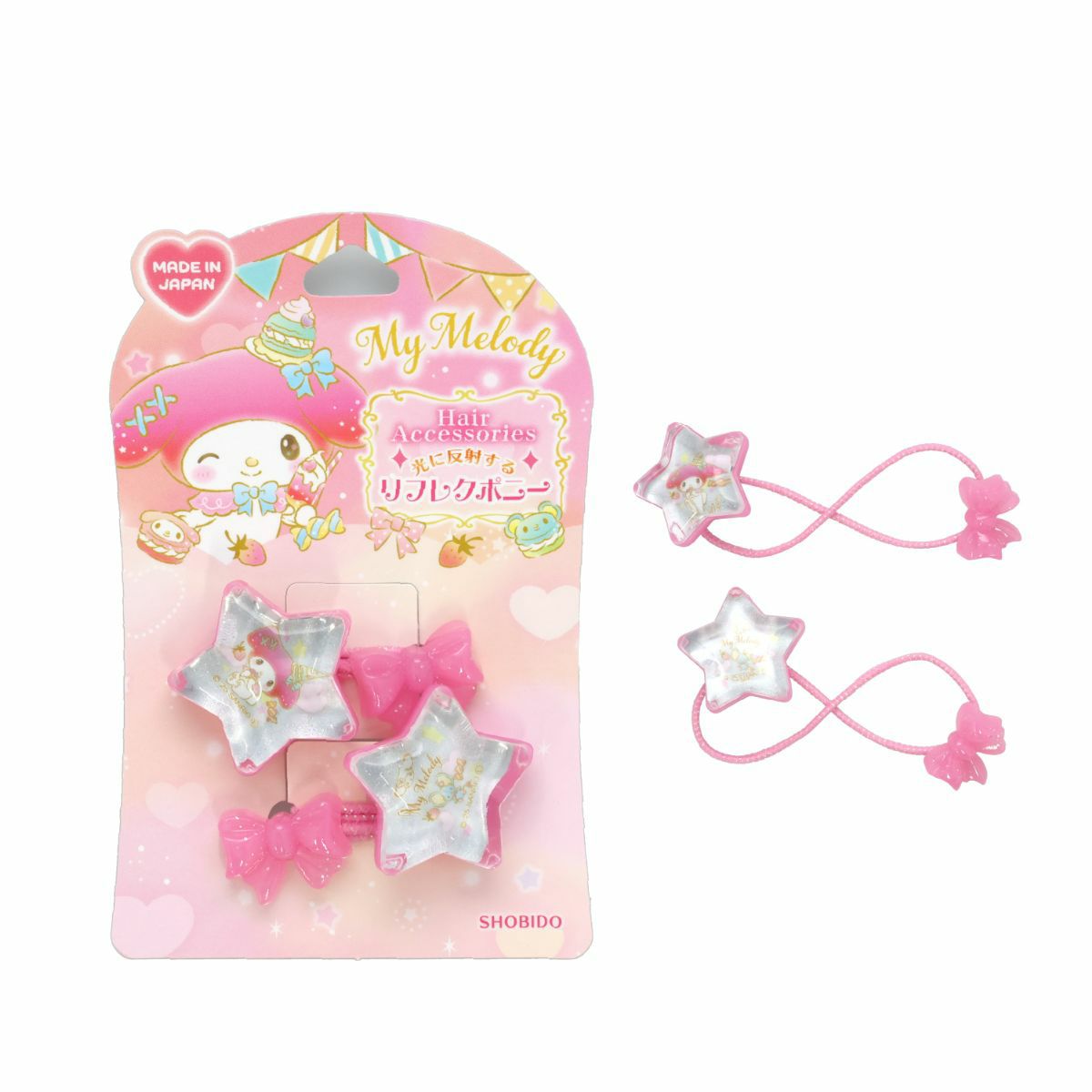 サンリオキャラクターズ ヘアゴム リフレクヘアポニー 星型 ＜ マイメロディ ＞