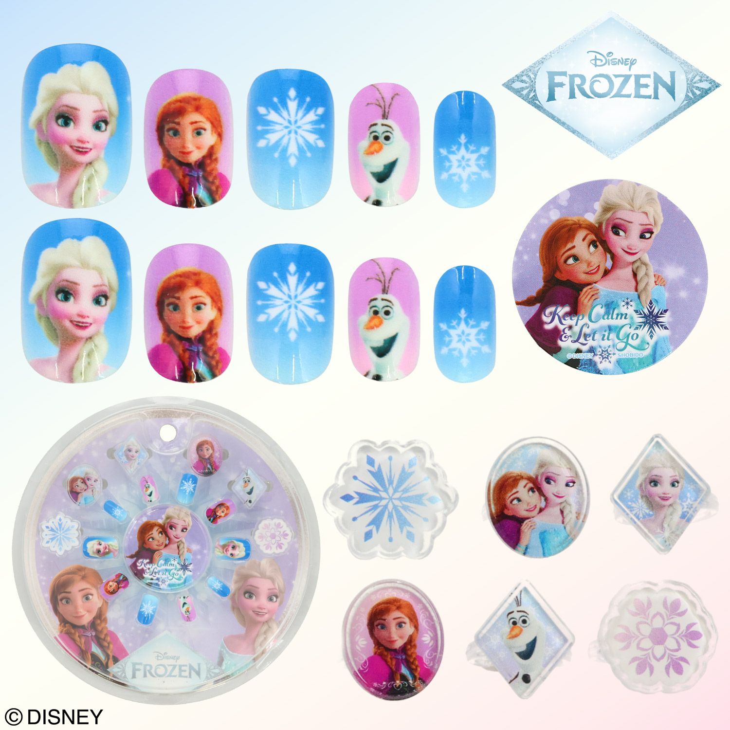  Disney ネイルチップ&リングセット ＜ディズニープリンセス＞