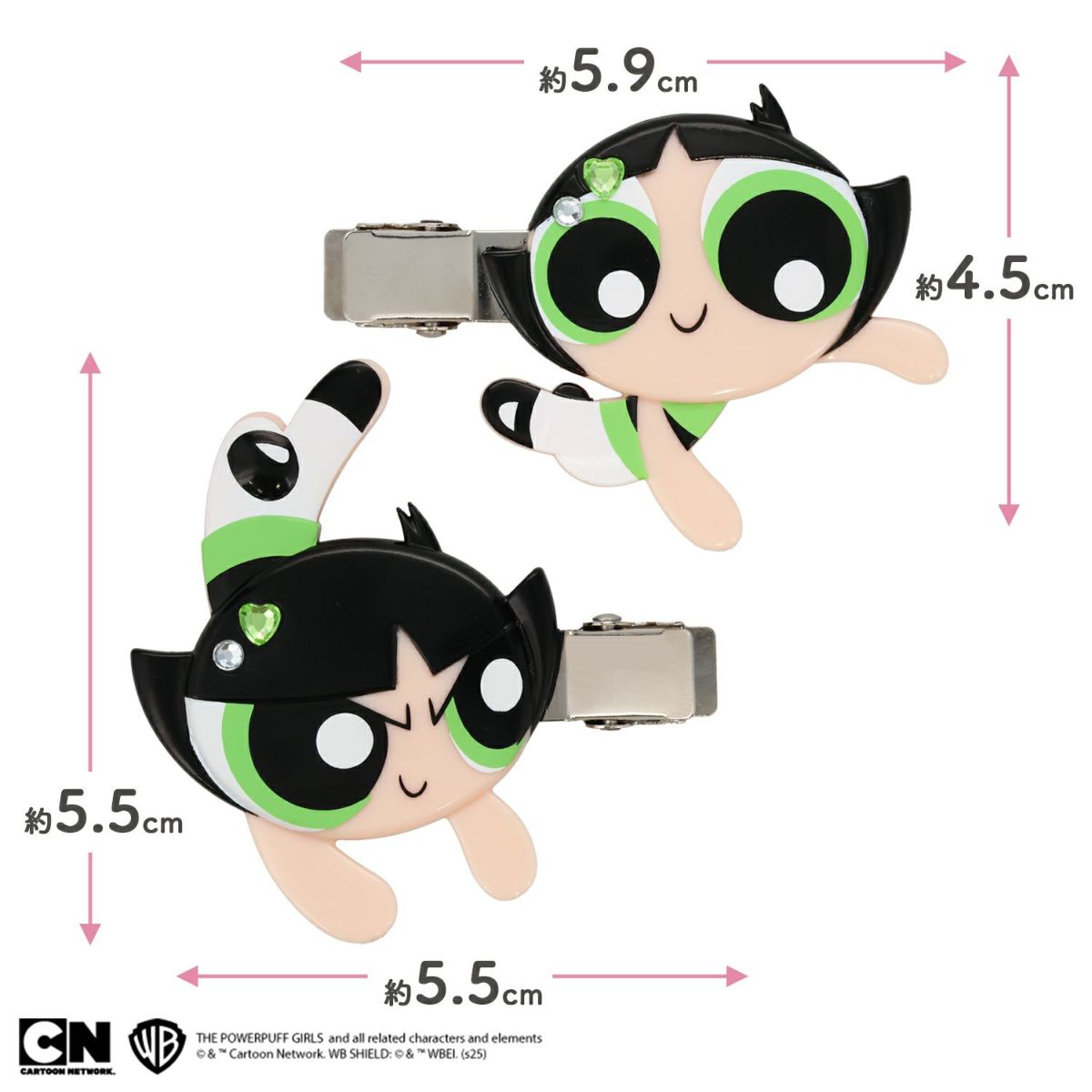 パワーパフ ガールズ 前髪クリップ ＜バターカップ＞ 2個セット
