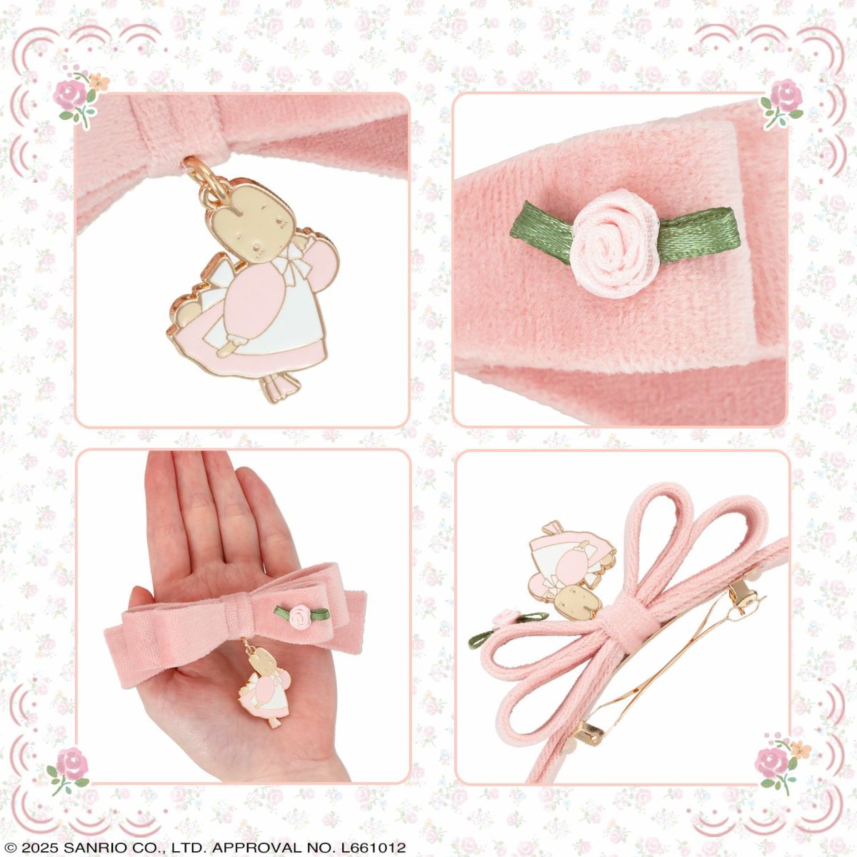 マロンクリーム ローズシリーズ ＜ バレッタ ＞