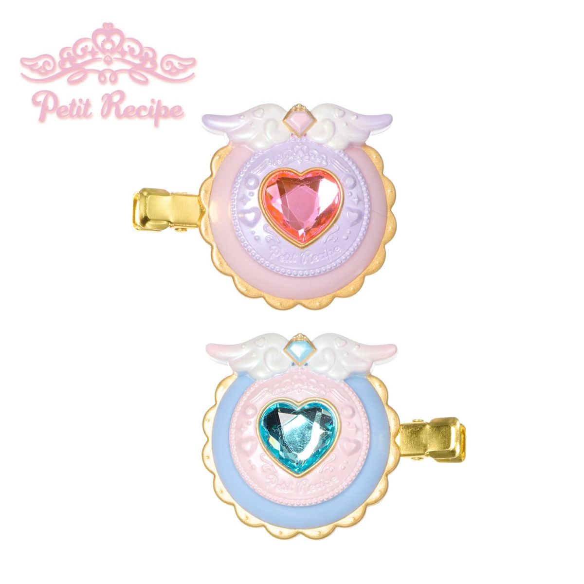 プチレシピ 前髪クリップ ＜ピンク＆ブルー＞