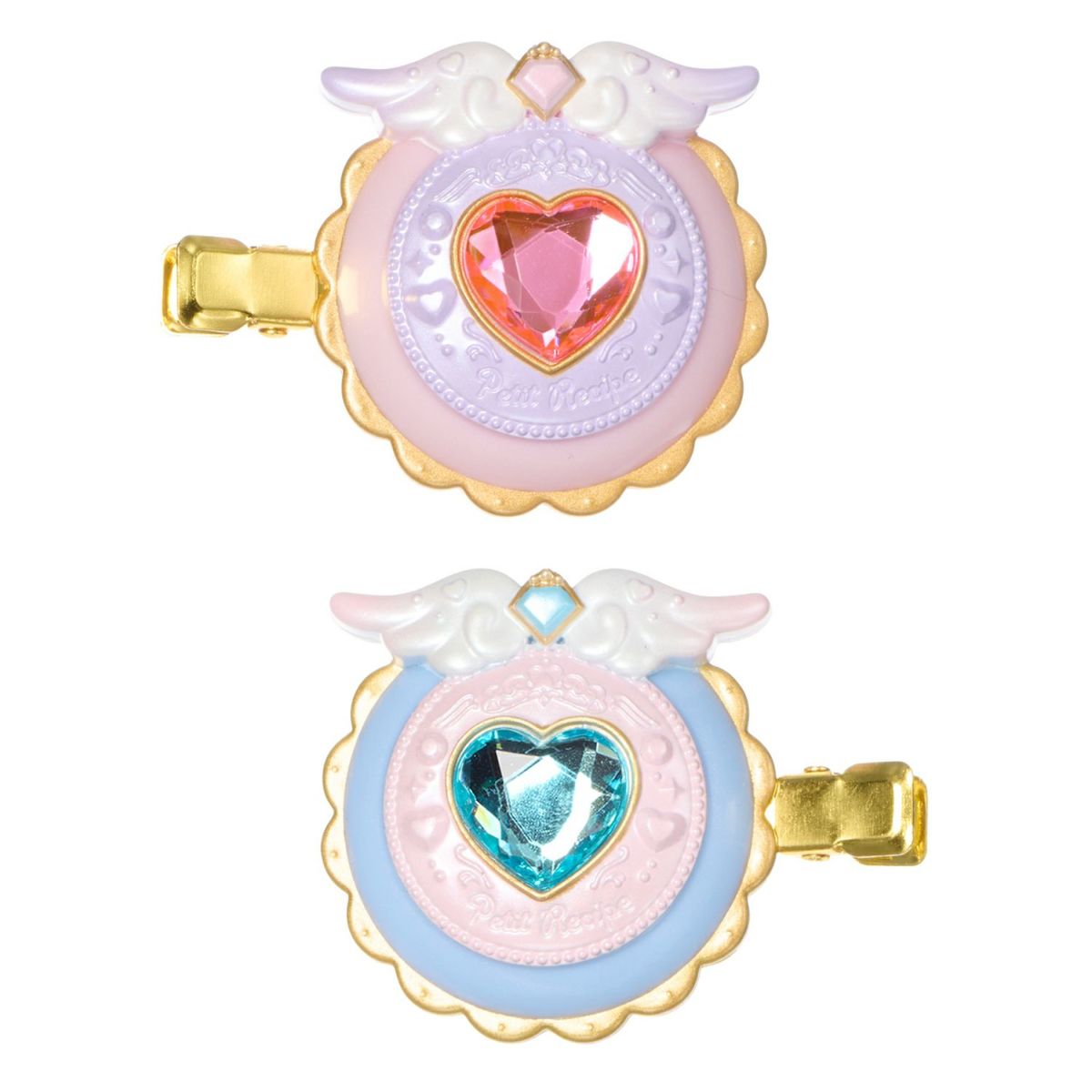 プチレシピ 前髪クリップ ＜ピンク＆ブルー＞