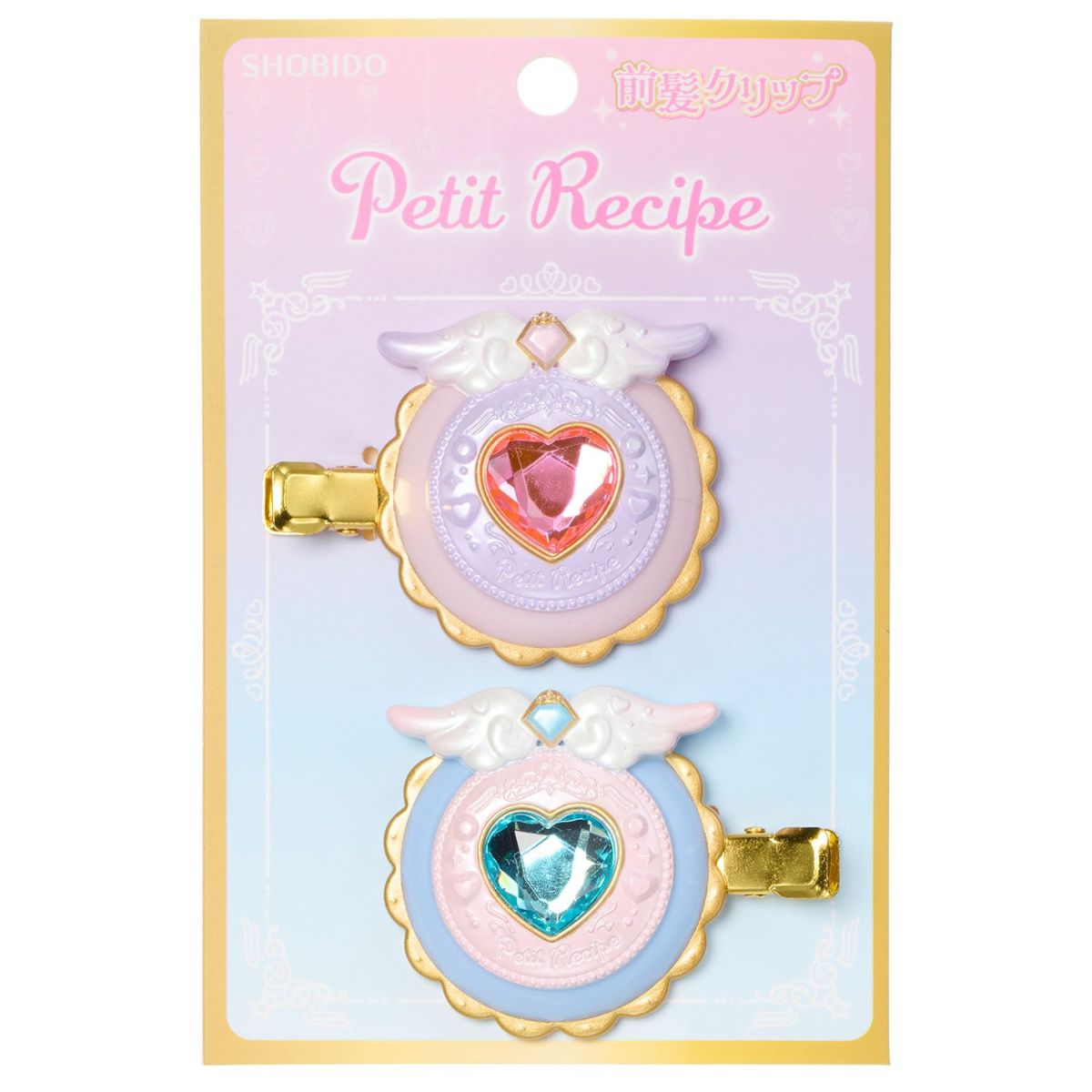 プチレシピ 前髪クリップ ＜ピンク＆ブルー＞