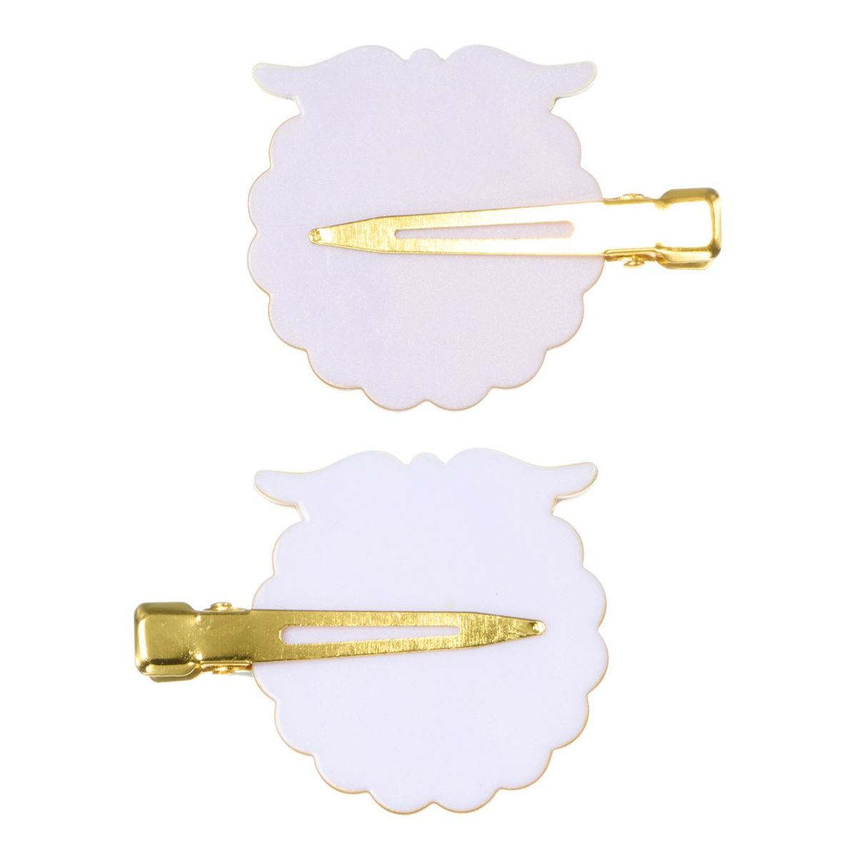 プチレシピ 前髪クリップ ＜パープル＆ホワイト＞