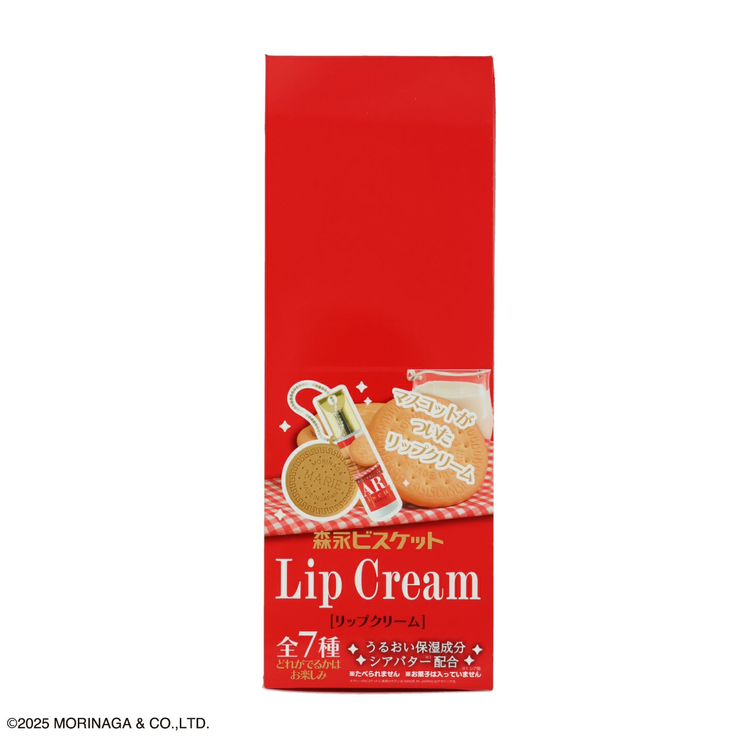 【ケース商品】【全7種×2セット】森永ビスケット マスコット付きリップクリームセット ＜ 7種×各2個 14個BOXセット ＞