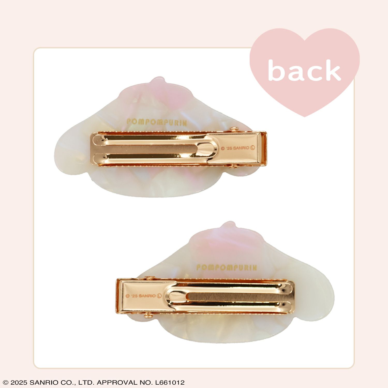サンリオキャラクターズ Baby Pinkシリーズ ヘアクリップ ＜ポムポムプリン＞