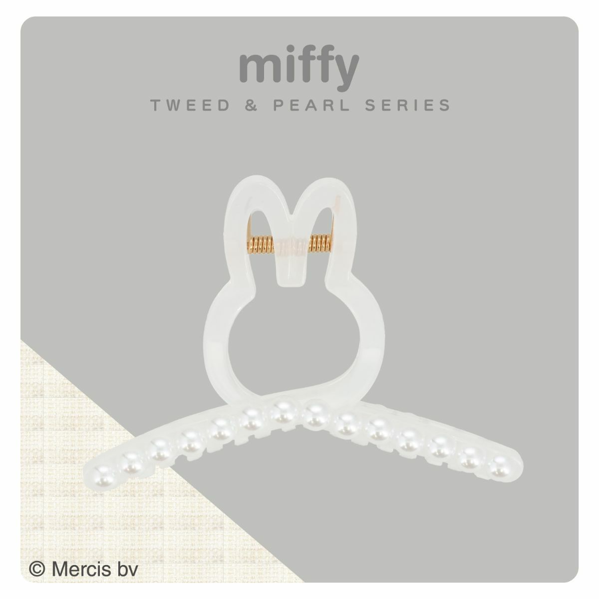 miffy ツイード&パールシリーズ ツイストバンスクリップ
