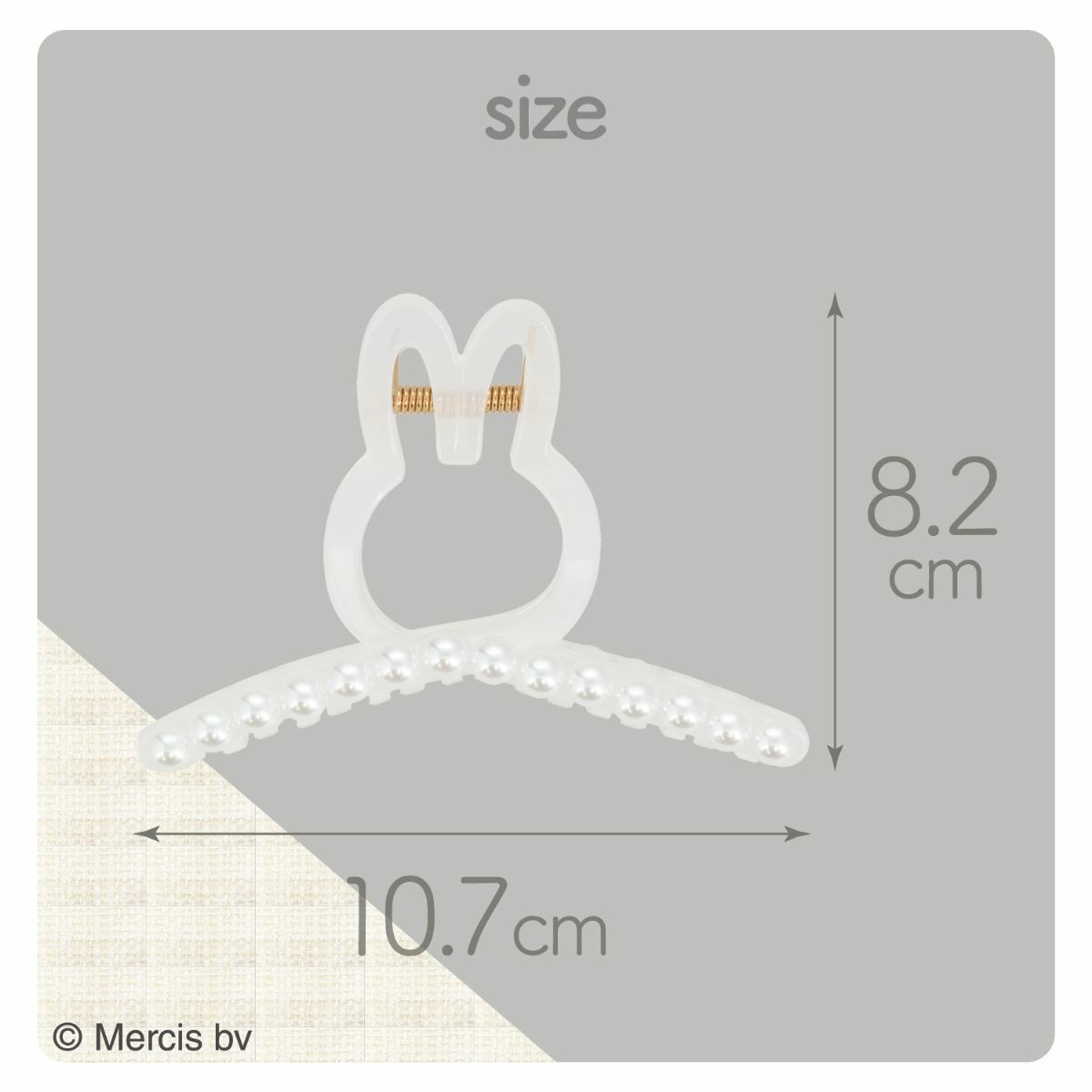 miffy ツイード&パールシリーズ ツイストバンスクリップ ＜ CLEAR ＞