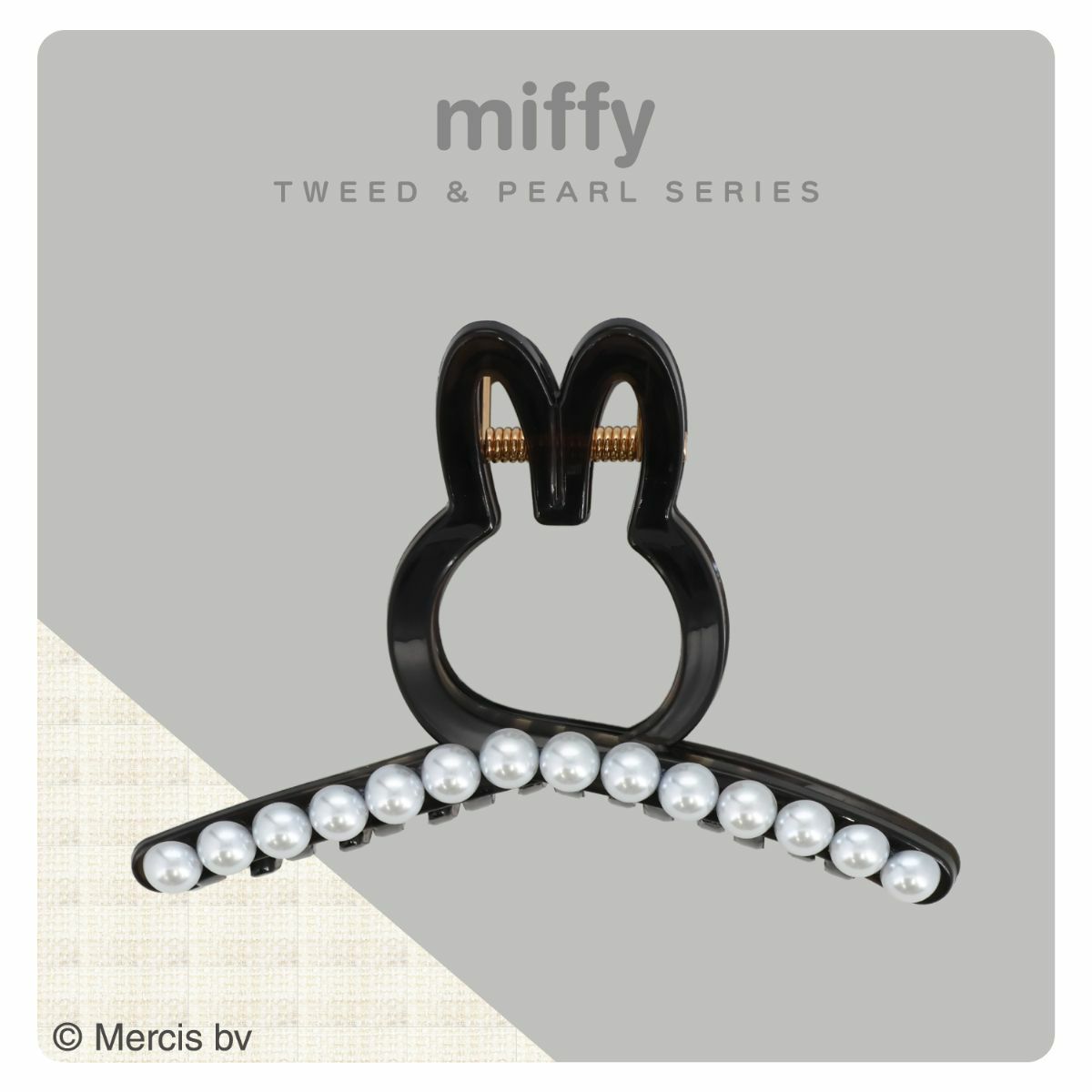 miffy ツイード&パールシリーズ ツイストバンスクリップ ＜ CLEAR ＞