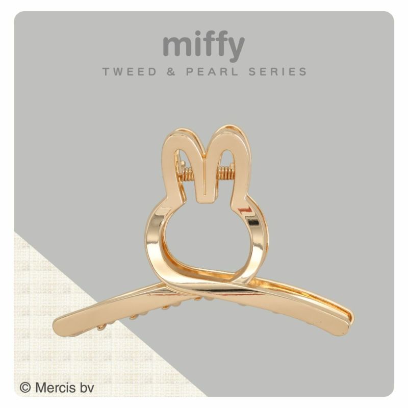 miffy ツイード&パールシリーズ ツイストバンスクリップ ＜ BLACK ＞