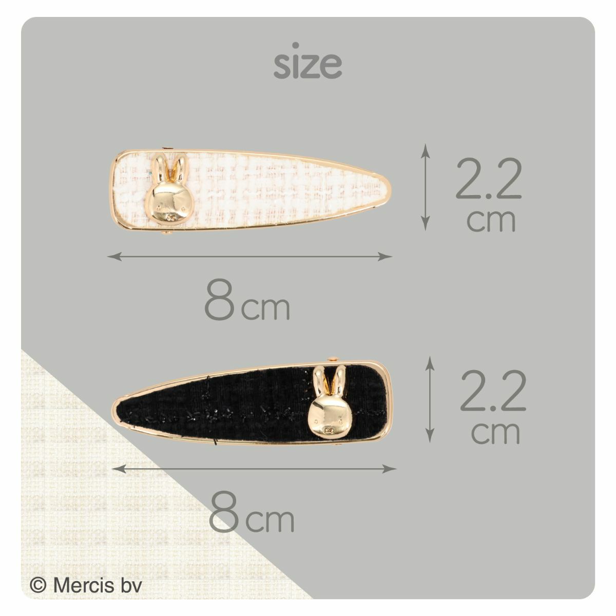 miffy ツイード&パールシリーズ ヘアクリップset ＜ ツイード ＞