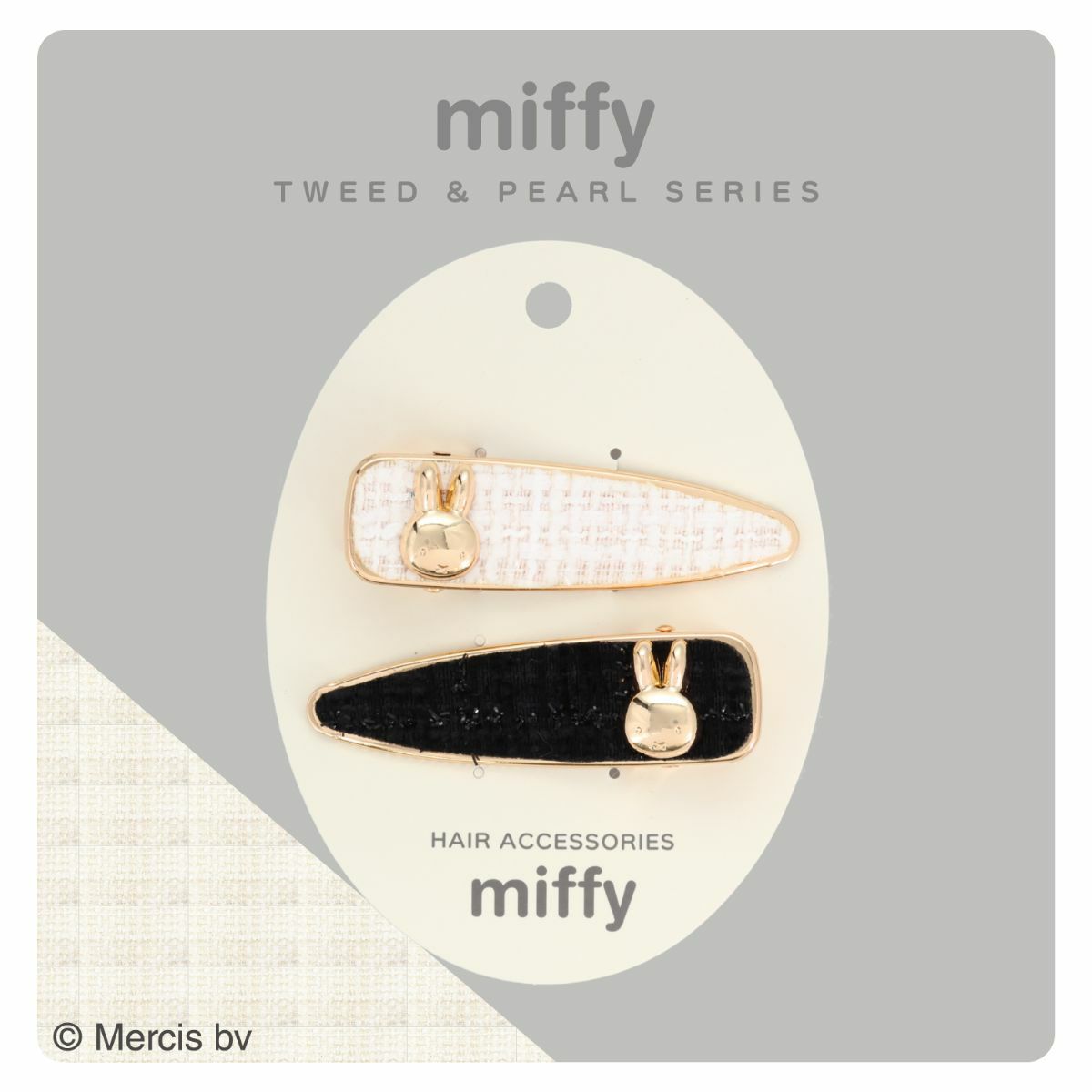miffy ツイード&パールシリーズ ヘアクリップset ＜ パール ＞