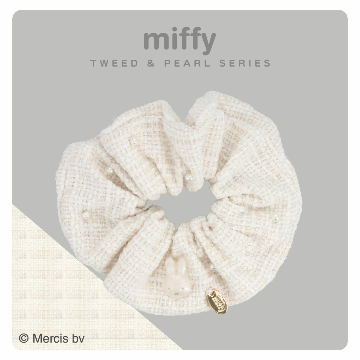 miffy ツイード&パールシリーズ ツイードシュシュ ＜ WHITE ＞