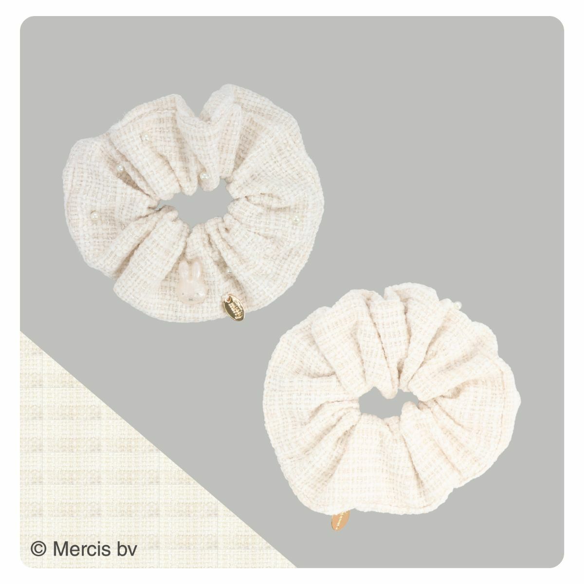 miffy ツイード&パールシリーズ ツイードシュシュ ＜ WHITE ＞