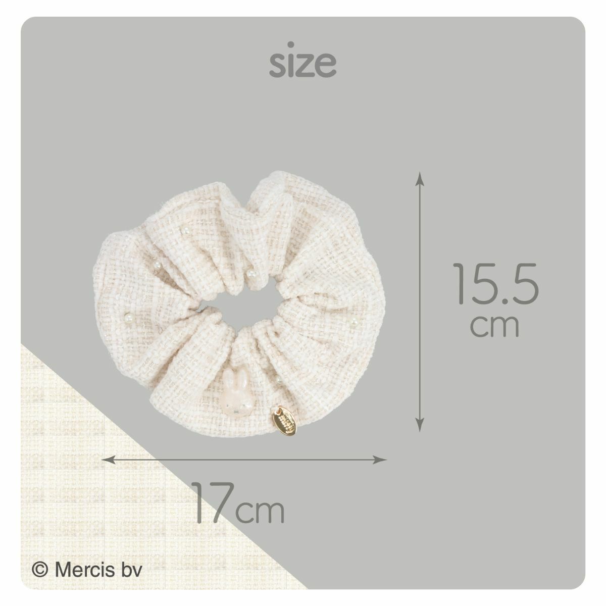 miffy ツイード&パールシリーズ ツイードシュシュ ＜ WHITE ＞