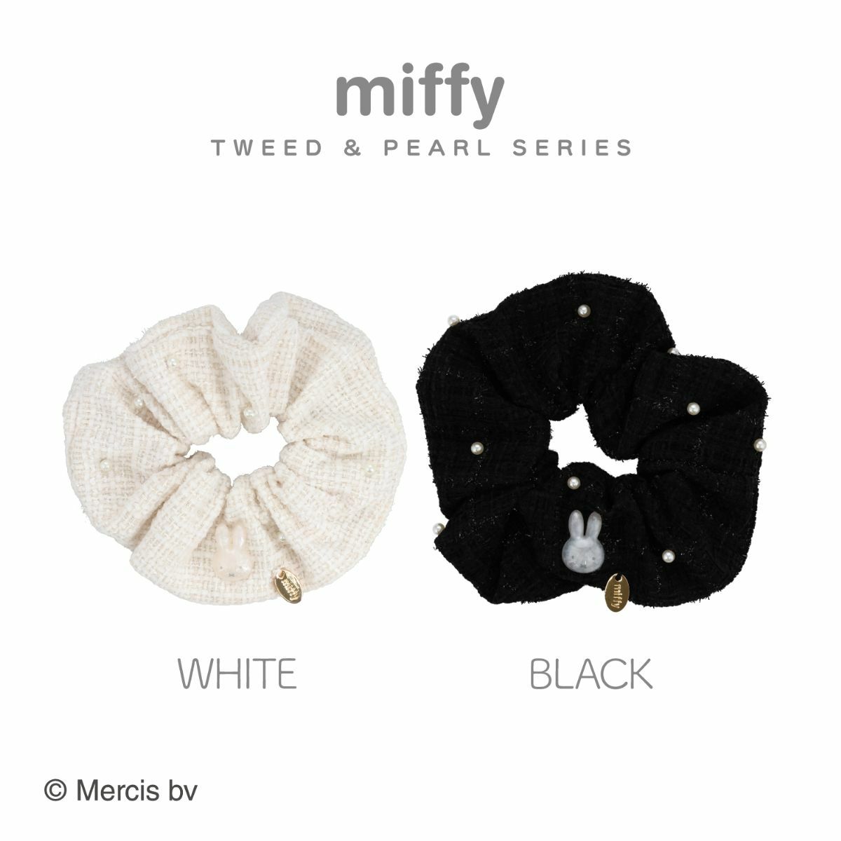 miffy ツイード&パールシリーズ ツイードシュシュ ＜ BLACK ＞