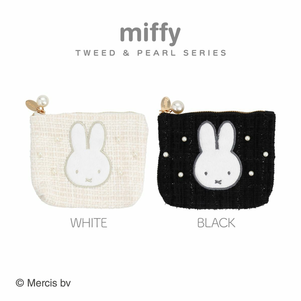 miffy ツイード&パールシリーズ ツイードティッシュケース ＜ BLACK ＞