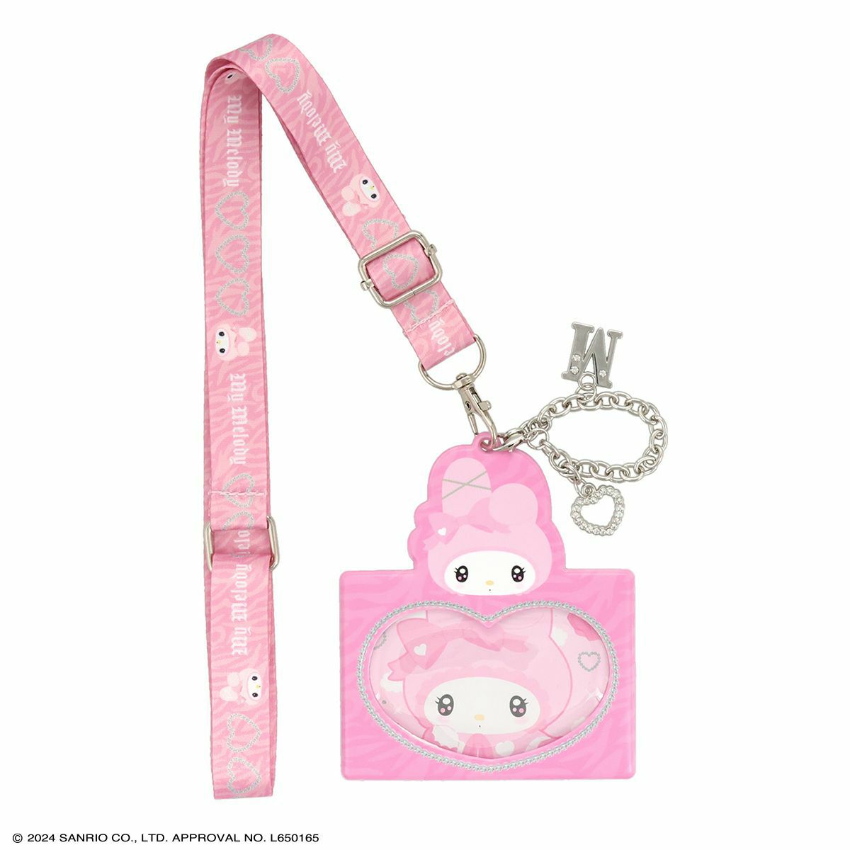 【美品】みーつ サンリオ　ピンク ケース、　ストラップ付き 美品】みーつ サンリオ ピンク ケース、 ストラップ付き