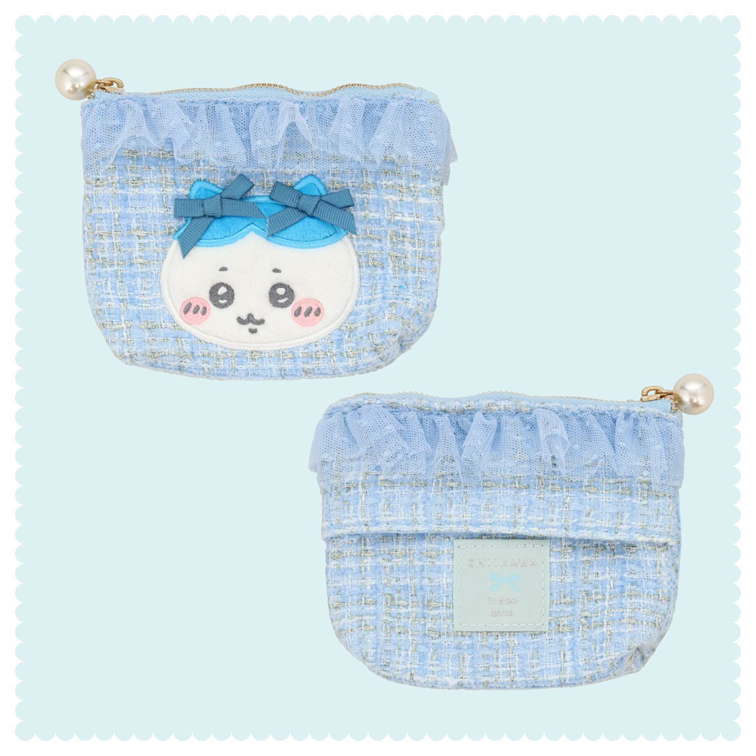 ちいかわ リボンシリーズ ツイードティッシュポーチ ＜ちいかわ