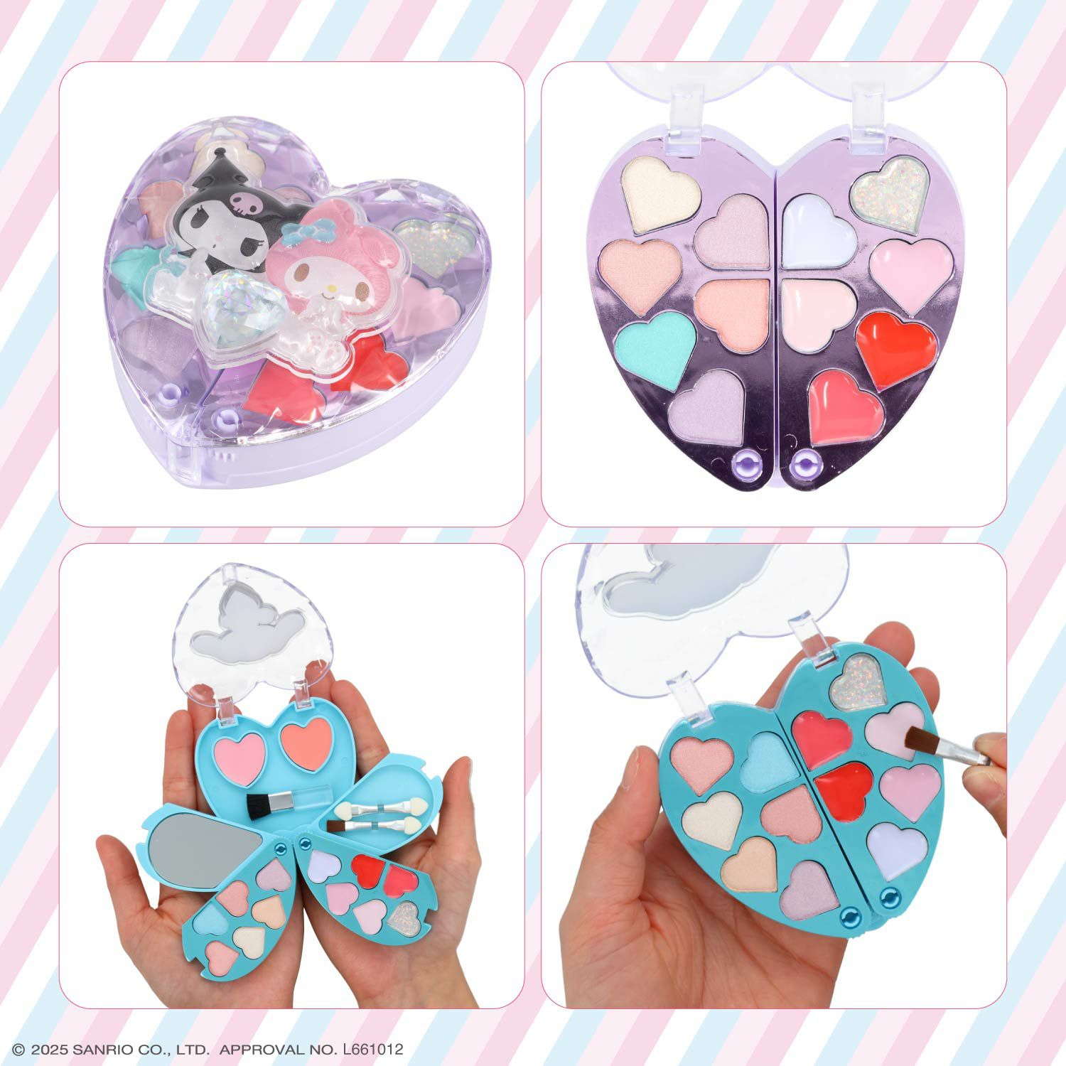 サンリオキャラクターズ ハートコスメセットシリーズ キラキラハートのコンパクト ＜マイメロディ＆クロミ/シナモロール＞ 粧美堂 shobido