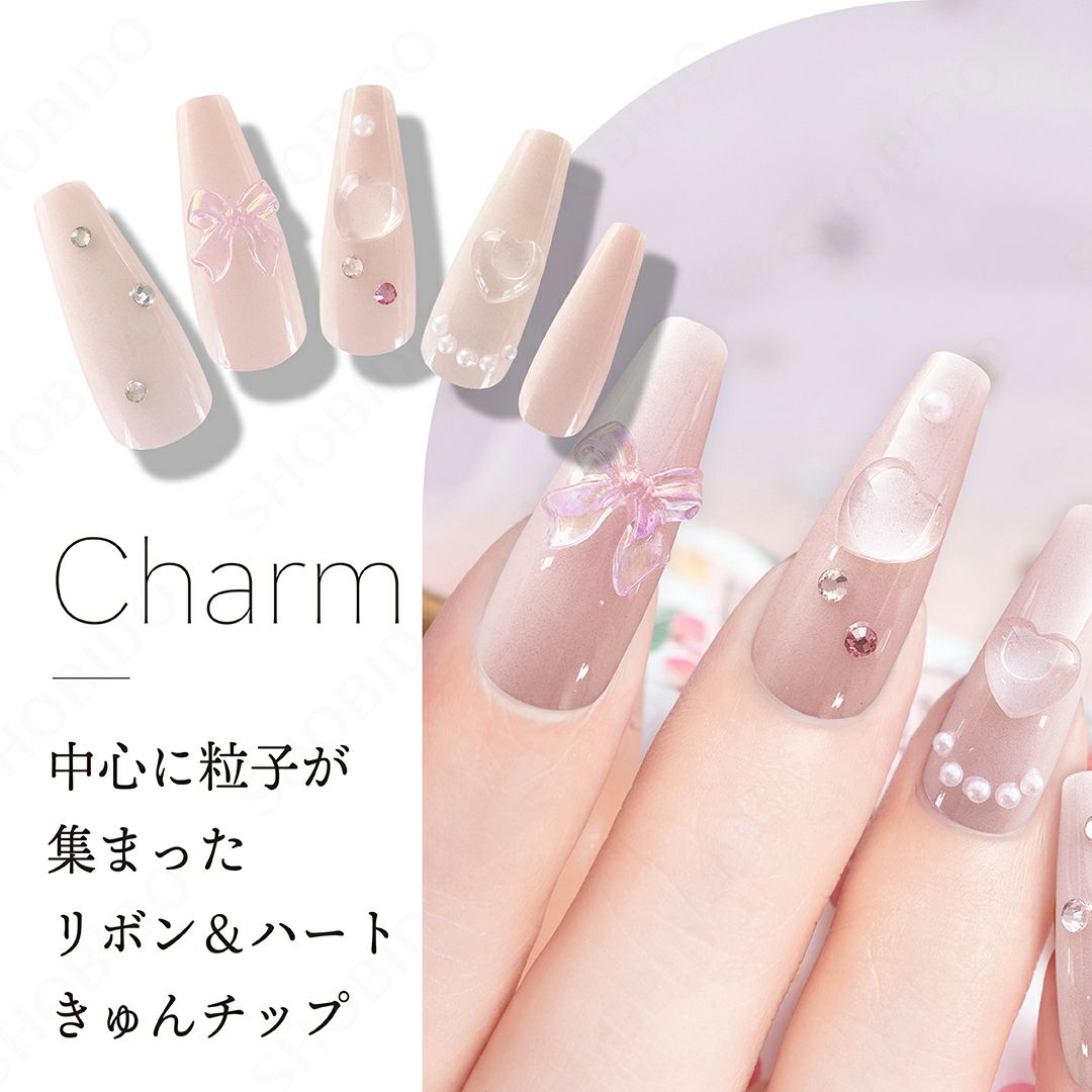 デコラティブネイル マグネットネイルチップ 24pcs/10size ＜Ring/Dots/Bliss/Charm＞ 粧美堂 shobido