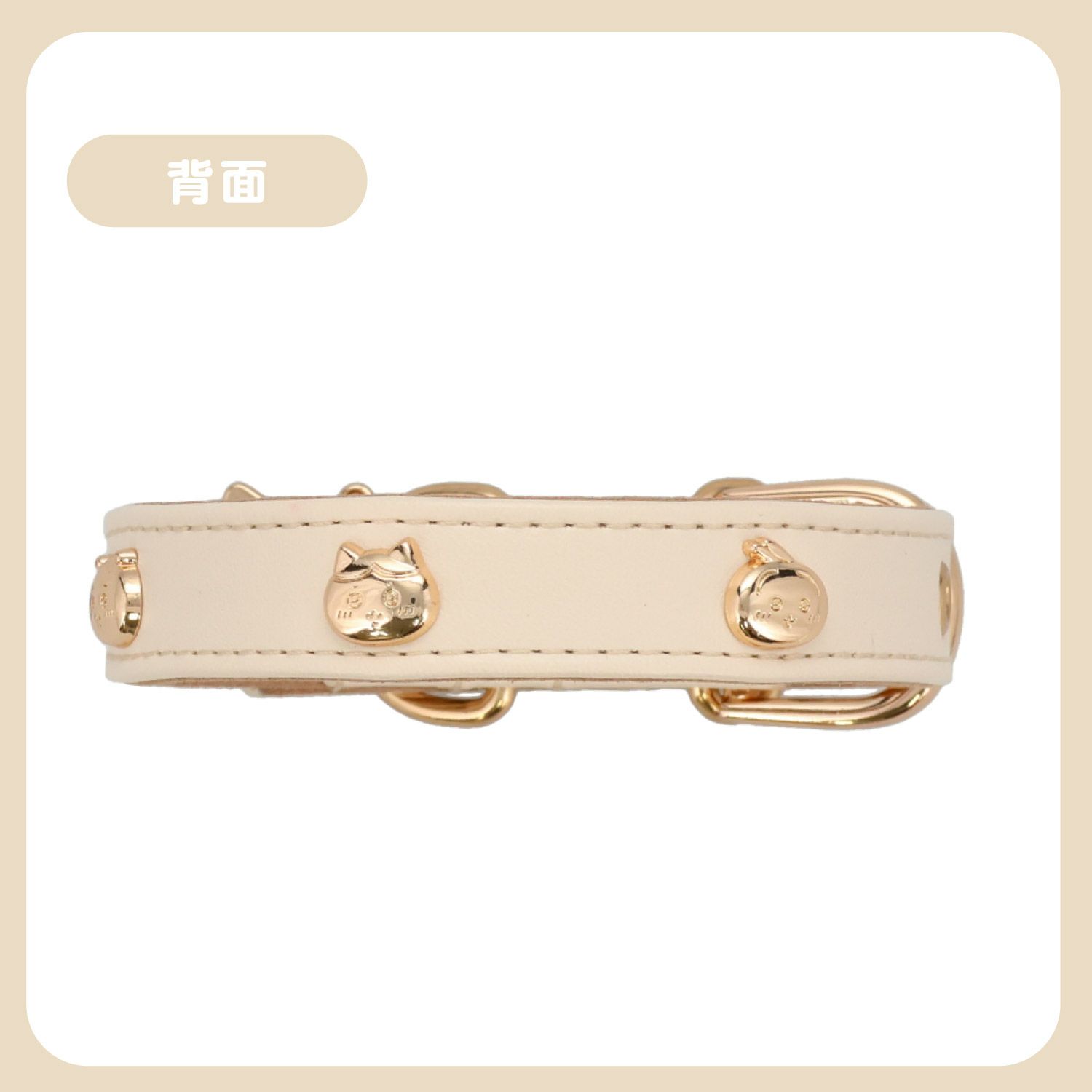 ちいかわ 小型犬用 首輪 合皮タイプ ＜ アイボリー/ピンク ＞