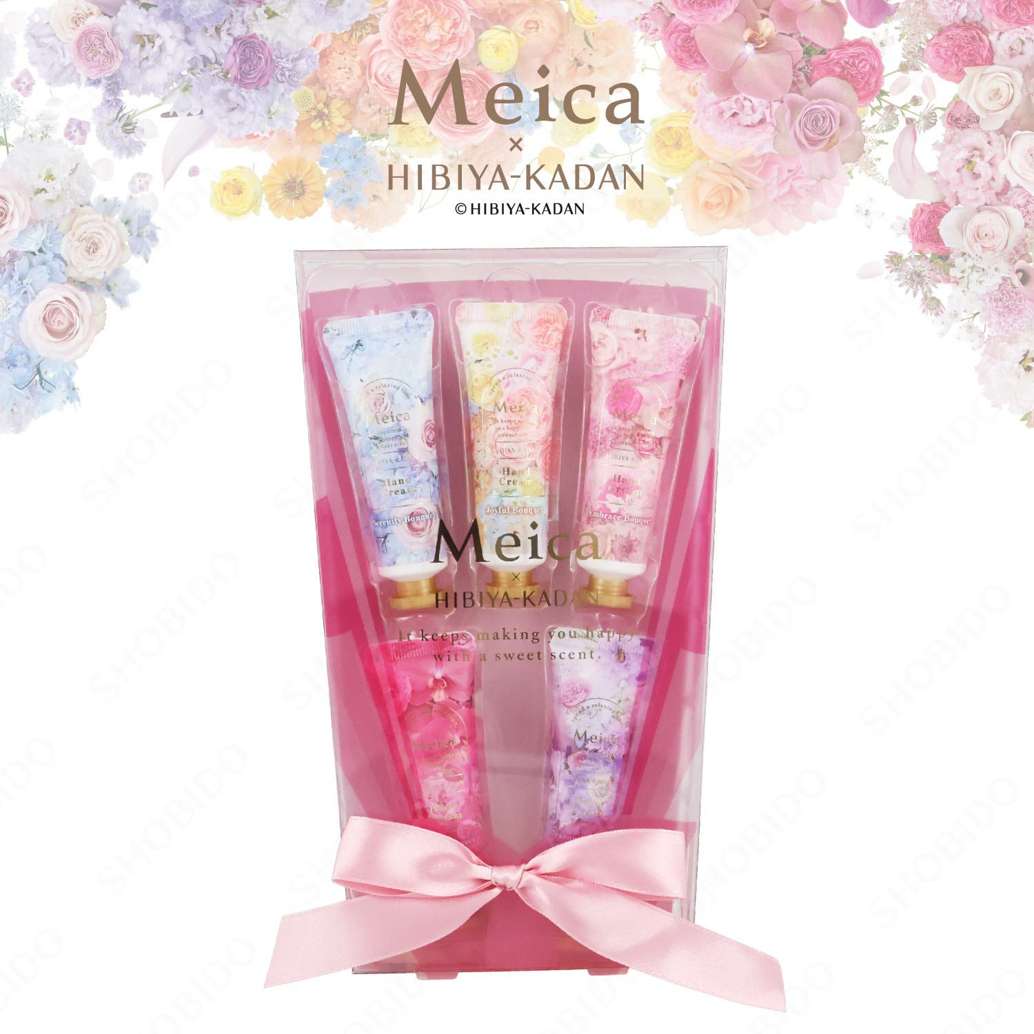 Meica 日比谷花壇コラボ ハンドクリーム 5本セット メイカ 粧美堂 shobido