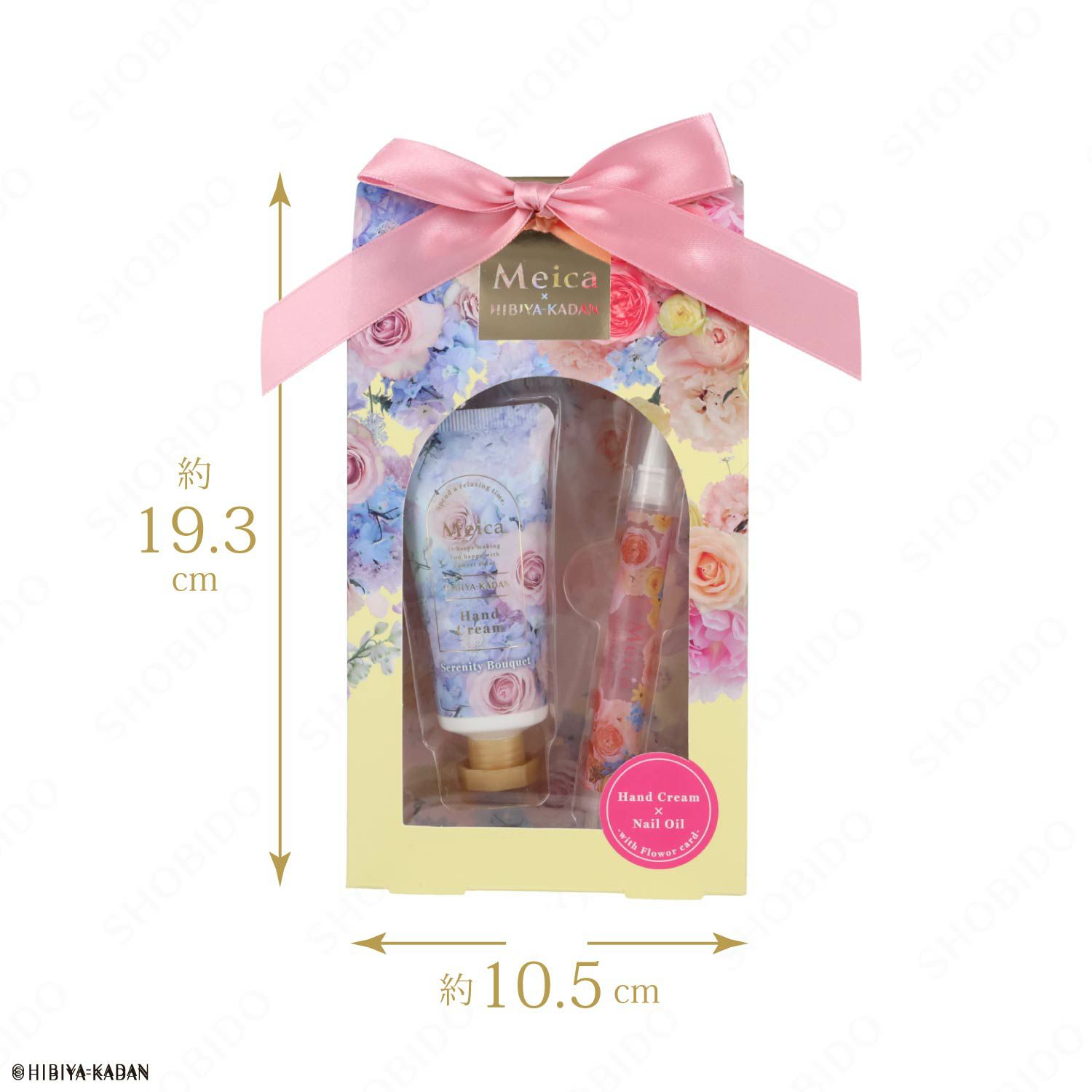 Meica 日比谷花壇コラボ ハンドクリーム＆ネイルオイル ＜セレニティ＆ジョイフルブーケ/オーラ＆エンブレイスブーケ＞ メイカ 粧美堂 shobido