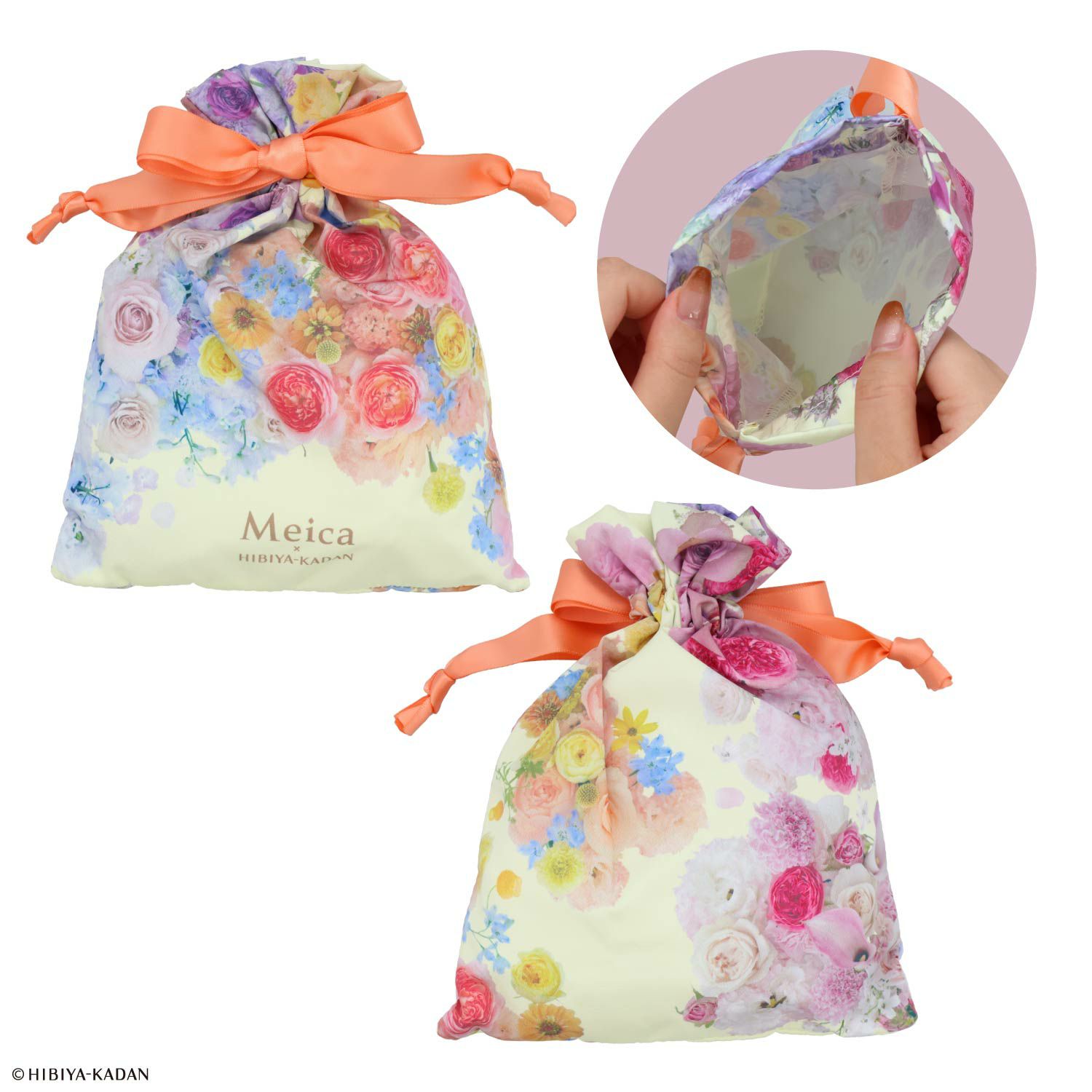 Meica 日比谷花壇コラボ 巾着 メイカ 粧美堂 shobido